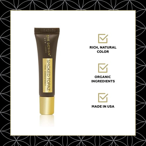 Eye Design Microblading Pigment SMOKED TOPAZ 6ml - Rich Brown Color, Used for All Permanent Makeup Procedures, Professional Cosmetic Pigment, Dark Brown Ink for Tattoo, Eyebrow Tattooing Pigment