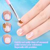 6Pcs Nail Art Brush Set, Gel Polish Acrylic Nails Painting Brush Dotting Pen Liner Brushes Double-Ended Fingernail Design Tools Kit Manicure Drawing Cleaning Home DIY Salon Gifts(Multicolor-1)