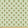 Ambesonne Retro Fabric by The Yard, Fleur-de-lis Flower of The Lily Design Traditional Repetitive Pattern, Decorative Fabric for Upholstery and Home Accents, 1 Yard, Cream Gold