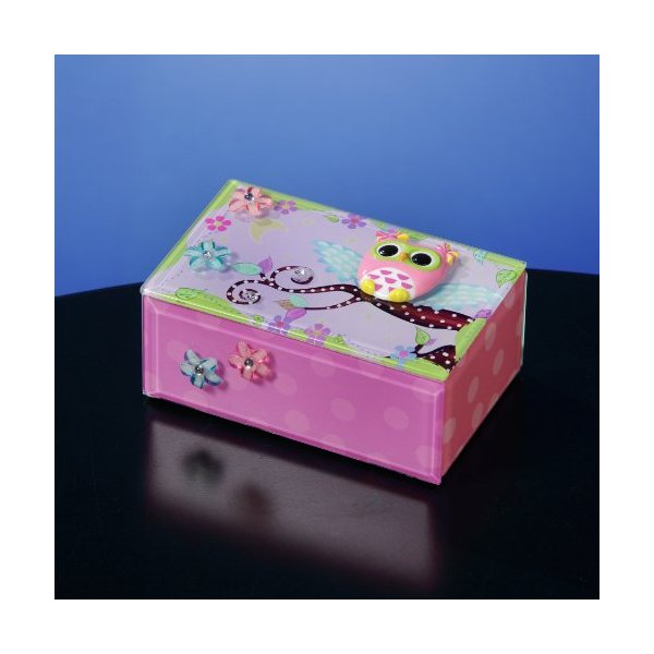 Polka Dot Owl Music Jewelry Box