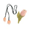 Pokinge 2pcs Tulip Flower Hair Claw Tulip Flower Hair Tie, Acetate Shark Clip Rope Tulip Hair Rope Long Ponytail Holder Female Tulip Hair Accessories