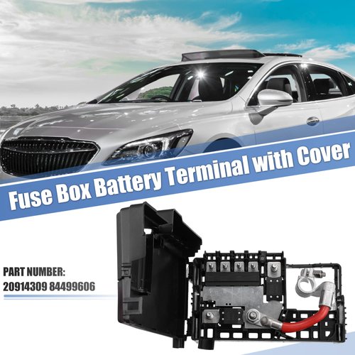 X AUTOHAUX Fuse Box Battery Terminal with Cover Fits for Cadillac ATS XTS Engine Compartment Fuse Block for Chevrolet Malibu Replacement 20914309 84499606