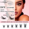 144Pcs Loose Cluster Lashes C Curl 12mm Lash Clusters DIY Eyelash Extensions Mega Volume Individual Lashes Eyelash Clusters Extensions