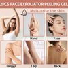 2PCS Face Exfoliator Peeling Gel,Moisturizing Gentle Face Exfoliant Scrub,Deep Cleansing Facial Exfoliator,Hydrating Exfoliating Gel,100g