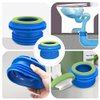 DOITOOL Toilet Rubber Wax Ring Toilet Flange Washer Odor Proof Toilet Bowl Seal Gasket for Home Hotel Bathroom Blue