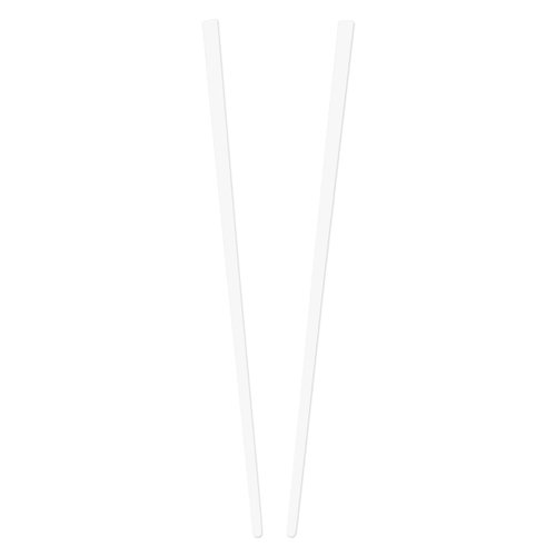 2 Hair Sticks Solid Straight Chopsticks - White