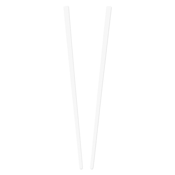 2 Hair Sticks Solid Straight Chopsticks - White
