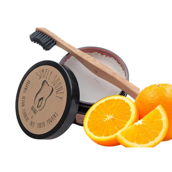 Simply Sooney Fluoride Free Remineralizing Tooth Powder Kid Safe Orange Formula Value Size Up to 6 Month Supply I for Naturally Stronger Teeth I Healthier Gums I Brighter Smile