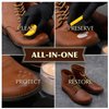 SALTY FISH Shoe Polish with Shoe Shine Sponge Applicator (Brown)