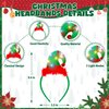 Blowata 10PCS Christmas Light up Headbands LED Xmas Bulb Necklaces Set, 5 Cute Cartoon Design Headbands and New Year Eve Xmas Necklace for Christmas Holiday Party Favors Accessories, Christmas Gifts