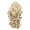 SWACC 12-Inch Short Screw Curls Claw Clip Ponytail Extensions Synthetic Clip in Drawstring Curly Ponytail Hairpiece Jaw Clip Hair Extension (Platinum Blonde-60#)