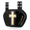 O Shield Golden Cross Chrome Football Back Plate, Lower Back Pads for Football Players, Rear Protector, Golden Cross, Youth Fit