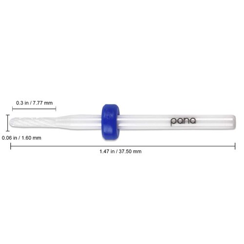 Pana Professional USA Ceramic White Round Bit Nail Drill (Grit: Medium) 3/32" Shank Size