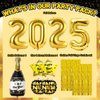 Yoidsan New Years Eve Party Supplies 2025 Happy New Year Decorations, 66Pcs New Years Kit with New Year Banner, Fringe Curtains, Foil Balloons, Happy New Year Hanging Swirls for Happy NYE