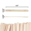 Makerstep 200 Natural Wood Craft, Popsicle Sticks for Crafts 4.5 Inch, Waxing Spatulas, Epoxy Resin Stirring, Ice Cream Candy Making and Garden Markers. Smooth, Splinter-Free, Wooden Wax Sticks