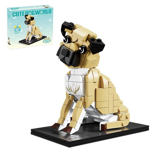 KAZI Dog Building Toy Set,Dogs Gift for Animal-Lovers,Ideas Pug Dog,Building Set for Girls and Boys,Creative Buildable Toys for Kids 8 and Up,Christmas Decor,Party Favors