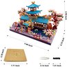 Alizdd Micro Building Blocks Set，Chinese Suzhou Garden Architecture and Cherry Blossom Bonsai Tree Building Toys for Adults，Japanese Sakura House Model，Creative Mini Bricks Gift for Kids 14+，2350 pcs