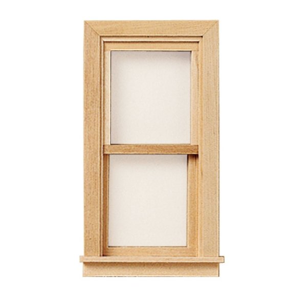 Dollhouse Miniature 1/2" Scale Traditional Non-Working Window