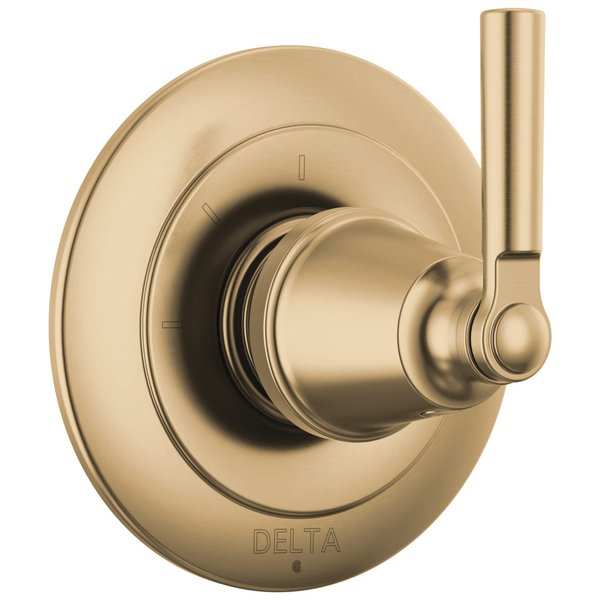 Delta Faucet Saylor Gold 3-Setting Shower Handle Diverter Trim Kit, Diverter Valve Trim Kit, Shower Diverter Kit, Champagne Bronze T11835-CZ (Valve Not Included)