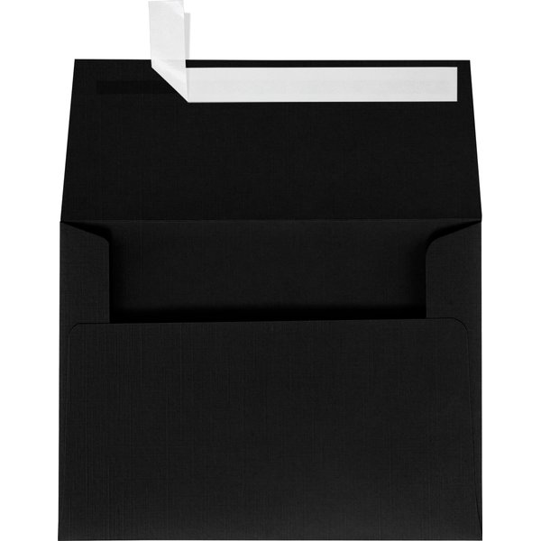 A7 Invitation Envelopes w/Peel & Press (5 1/4 x 7 1/4) - Black Linen (50 Qty.) | Perfect for Invitations, Announcements, Sending Cards, 5x7 Photos, Weddings | 4880-BLI-50
