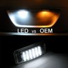 Gempro License Plate Light, 2-Pack LED License Plate Lamp Assembly for Subaru BRZ Scion FR-S Impreza WRX STi Legacy Crosstrek Toyota 86, Powered by 18SMD Xenon White LED Lights