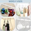 Goowin Shower Curtain Hooks, 12 Pcs Shower Curtain Rings, Durable Rust Proof Black Shower Curtain Hooks, Shower Rings for Curtain, Double Glide Shower Curtain Hooks for Shower Curtain Rods, Black