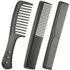 Limko Carbon Fiber Hair Combs Set Anti Static Styling Grooming Comb Heat Resistant Hairdressing Comb(Black-3PCS)