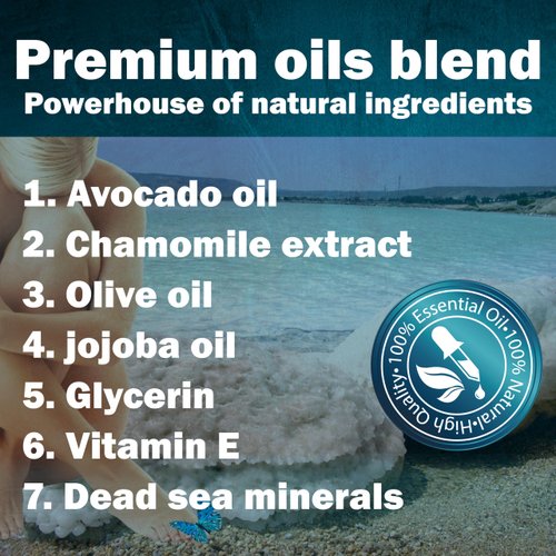 AROMA DEAD SEA Avocado Cream For Dry skin, Heals Cracked Heels, Knees, Legs, Ankles & Hands - Rich Moisturizing With Vitamin E, Olive Oil, jojoba Oil, Chamomile & Dead Sea Minerals, 5.4 fl.oz