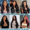 Beautymoon Brazilian Body Wave Human Hair Bundles 16 18 20 Inch 100% Unprocessed Full And Thick Body Wave Bundles Human Hair 16A Grade Raw Virgin Hair Extensions for Women