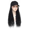 Goddess Box Braids Braiding Hair Baseball Cap Hat Wig Bohemian Curly Ends Braids Hat with Braided Boho Hair Extensions for Black White Women Synthetic Braids Hat Wig with Hair Attached (20inch, 1B)
