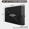 PureFit Outdoor TV Cover 43 inch Weatherproof Waterproof Outside TV Covers 40-43 inch TV Protector Enclosure for Flat Screen TVs, Fits up to 39.5"W x 25"H x 5.5"D, Black