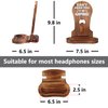 Slothoem Gamer Gifts for Teenage Boy, Gamer Room Decor for Man, Best Gifts for Son, Boyfriend, Husband, Gaming Accessories, Wooden Gaming Headset Stand for Gaming Desktop- Can't Hear You I'm Gaming