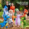 Pack of 3 Big Tyrannosaurus Foil Balloons – 3D Dinosaur Balloons for Birthday Party Dinosaur Foil Balloons Birthday Dinosaur Decorations Dinosaur Baby Shower Decorations (Blue, Green, Orange)