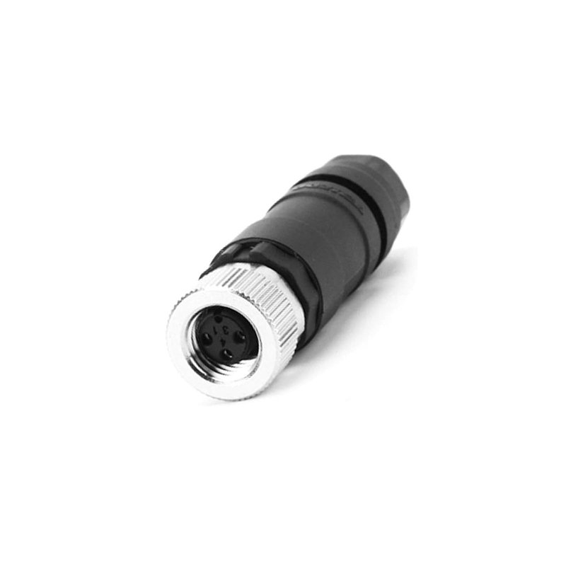 ECARCONETS M8 3 Pin Female Connector A Coding Straight Aviation Wire ...