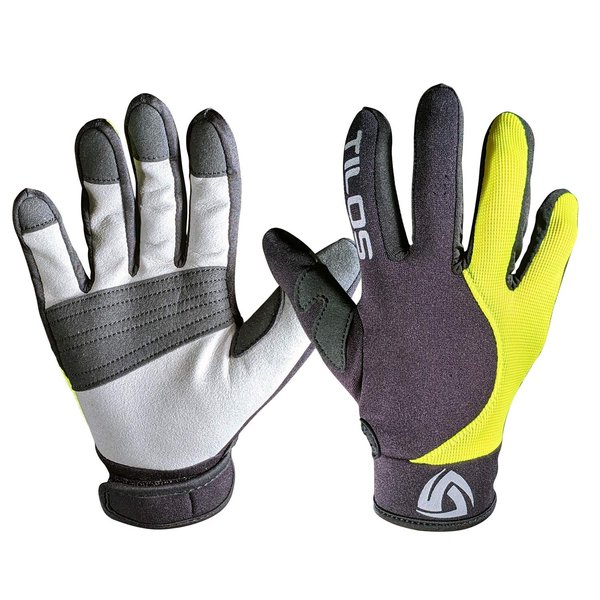 Tilos 1.5mm Tropical Dive Gloves Stretchy Mesh with Amara Leather for Snorkeling, Kayaking, Water Jet Skiing, Sailing, Scuba Diving, Rafting (Yellow, XL)