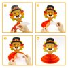 Thanksgiving Honeycomb Centerpieces 6 Pack Turkey Table Decorations Fall Decor Party Supplies 6.5 x 8 Inch for Home