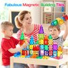 Feoxialy Magnetic Tiles for Kids Ages 3-5 4-8 STEM Educational Gifts Toys for 3 4 5 6 7+ Year Old Boys Girls Magnet Building Blocks Beginner Set Sensory Toddler Toys for Age 3-4 Christmas Birthday