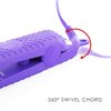 WALLER PAA Colorful Seasons Ceramic Flat Iron Hair Straightener, 1.25" Purple