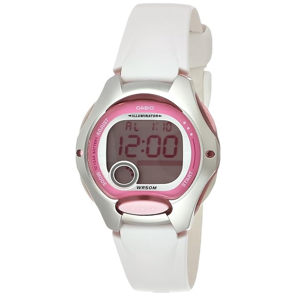 Casio Women's LW200-7AV Digital Watch with White Resin Strap
