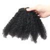 8inch Afro Kinkys Curly Clip in Human Hair Extensions Brazilian Kinky Curly Clip ins Hair Extension Clip on Hair Weft For Black Women Natural Black Color 7pcs 70g/set