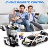 YOTOY Remote Control Car Toy for Kids 4 5 6 7 8, Transform Police RC Cars Toy, Robot Car, Birthday Gift for Kids Toys Age 4 5 6 Years Old Boys and Girls