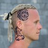 CUTELIILI 10 Pcs Aztec and Viking Style Temporary Tattoo for Men, Tribal Totem Tattoo Sticker Fake Tattoos for the Back of Hands and Forearms, Cool Bule Half Sleeve Temporary Tattoo