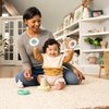 Ingenuity: ity by Ingenuity Cutie Stacks, 4 BPA-Free Rings, Faux Wood Stand, Bear Topper, Unisex, for Ages 6 Months and Up - Nate