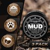 Bossman MUDstache Unscented Mustache Wax - 3 Pack – No Pull - Spreads Easy for a Strong Non-Tacky 24 hr Hold - Tame, Train and Style - Moustache Wax for Men (1oz)