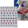 3 Sheets 4th of July Nail Stickers Patriotic Nail Decals Embossed 5D Firework Pattern Nail Art Stickers Memorial Day Red Blue Nail Design Supplies Independence Day Nail Decoration for Women Girls