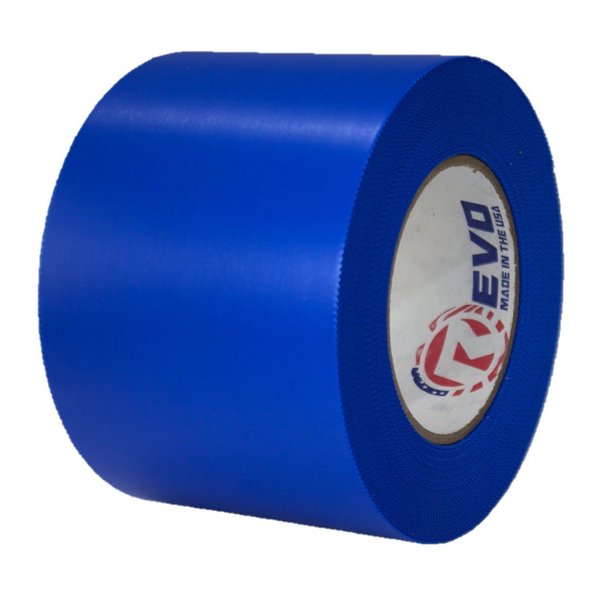 REVO Preservation Tape / Heat Shrink Wrap Tape (4" x 60 yards) MADE IN USA (BLUE) Poly Tape - Electrical Tape - Boat Storage Tape (PINKED EDGE) SINGLE ROLL (ECONOMY: 7.5 MIL THICKNESS)