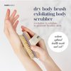 MainBasics Dry Brush | Dry Brushing Body Brush for Lymphatic Drainage, Dry Skin, Cellulite, Blood Circulation with Natural Bristles Exfoliating Body Scrubber for Flawless Skin