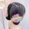 Leadigol 3 Pair Hair Bun Cover,Colored Hair Nets Hair Snood Hair Bun Cover with Flower Hair Net Holder Women's Hair Bun Cover Snood Ballet Dance Hair Net Accessories