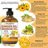 Ginger Oil,Ginger Massage Oil for Lymphatic Drainage,Natural Ginger Oil for Skin, Arnica Oil,Sore Muslce Massage Oil, Arnica Extract,Vitamin E Oil and Ginger Oil-Warming and Relaxing