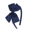 MEEDEE Navy Bow Headband for Girls Grosgrain Ribbon Hair Hoop Headband for Toddlers Kids Party Decoration Cosplay Costume Headwear Makeup Handmade Hair Band